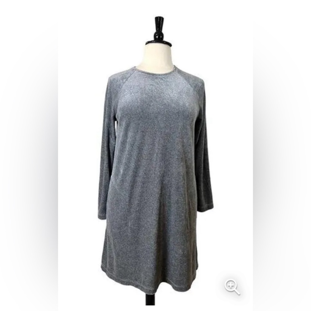 J. Jill Gray‎ Velvet Long Sleeve Dress Size Large Midi